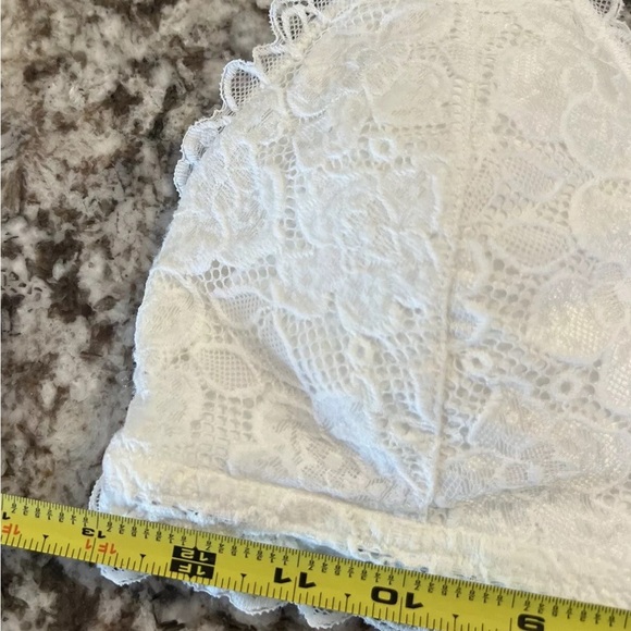 Large Maurices Womens NEW NWOT Lace Racerback Bralette Bra Padded White Padded - Picture 4 of 5